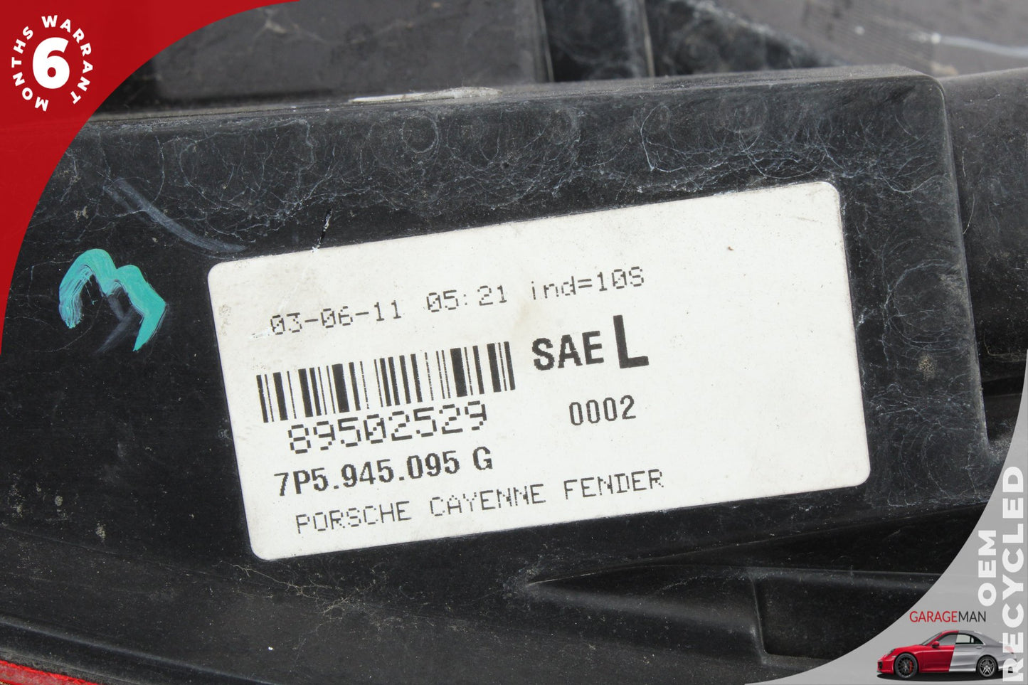 2011-2014 Porsche Cayenne Rear Left Side Outer Tail Light Lamp 7P5945095G OEM