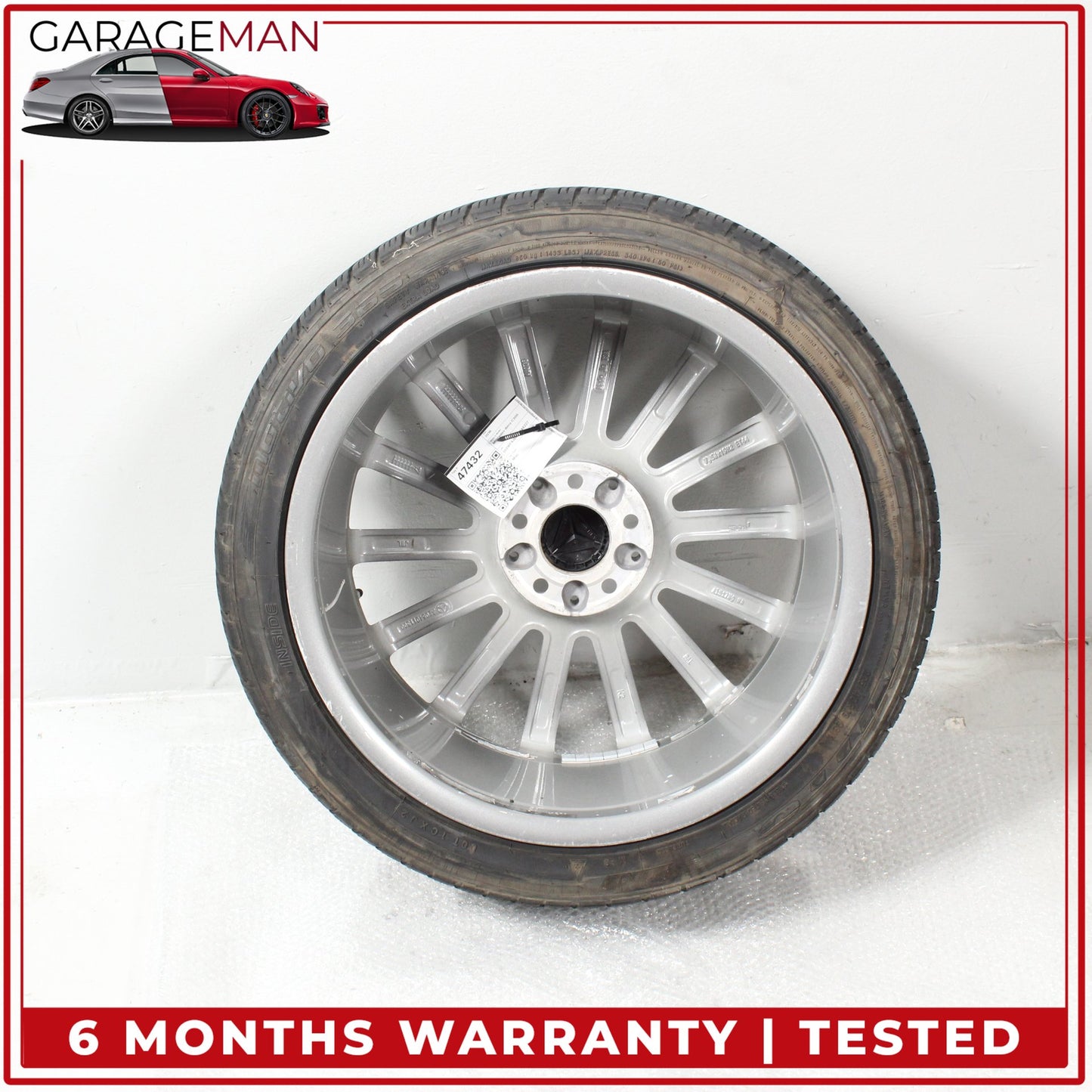 2015-2023 Mercedes W205 C300 Front Side Wheel Rim w/ Tire 7.5JX19H2 ET44 OEM