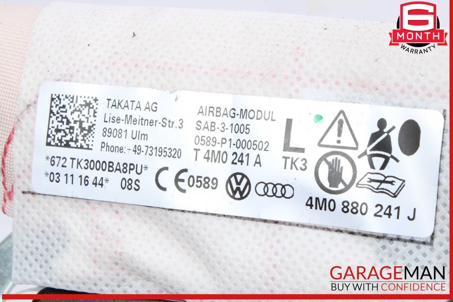 17-25 Audi Q7 Front Left Driver Side Seat Airbag Air Bag 4M0880241J OEM