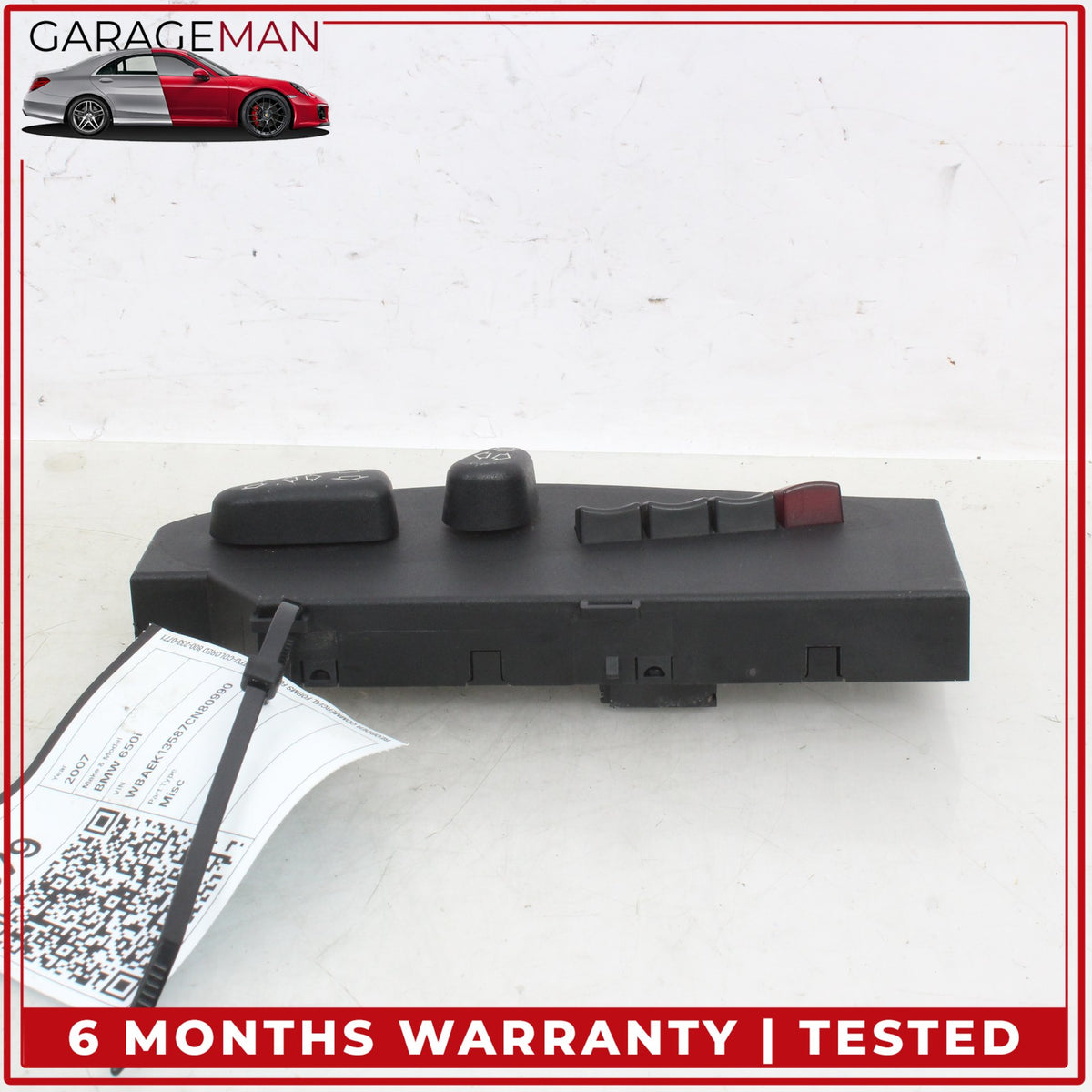 2004-2010 BMW 650i E64 Front Left Side Seat Adjustment Switch 8255381 OEM