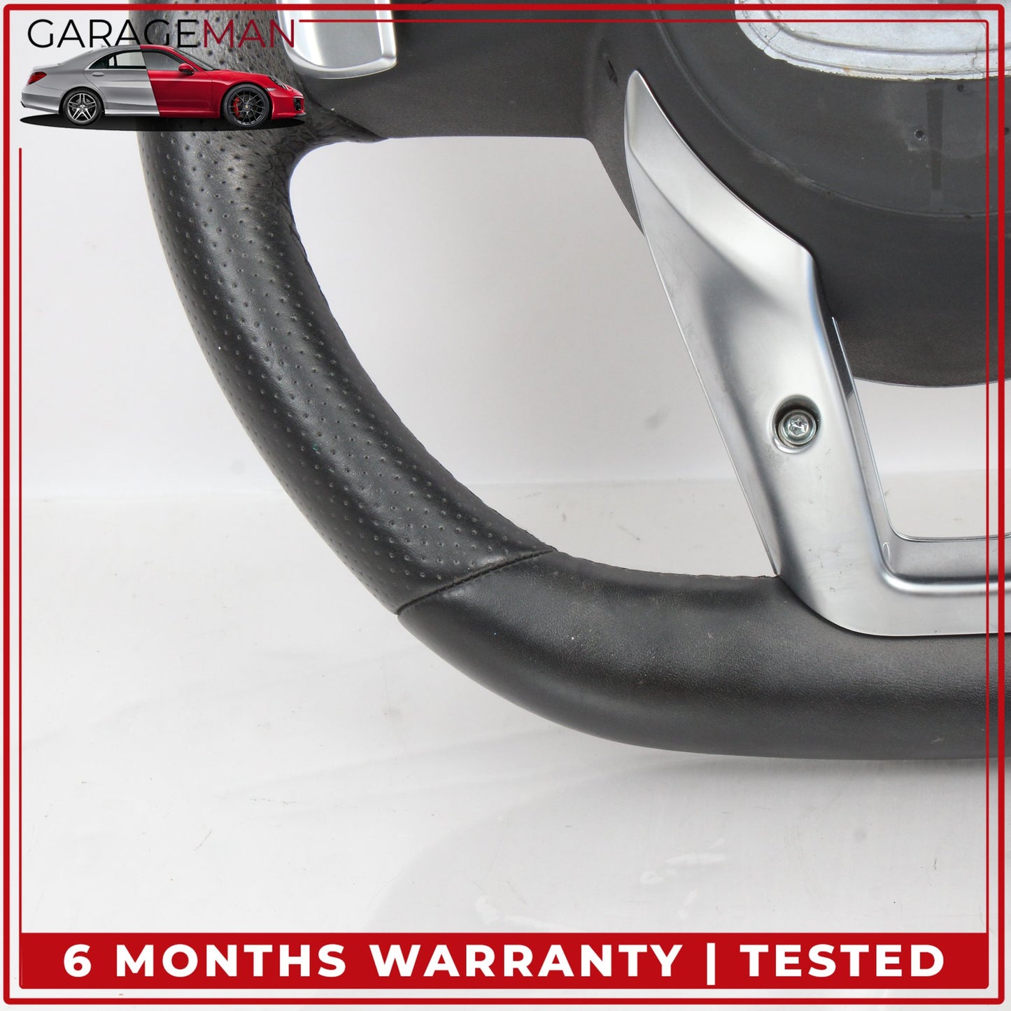 2015-2020 Mercedes W205 C300 Flat Bottom Steering Wheel w/ Paddle Shifters OEM