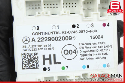 2015-2023 Mercedes-Benz C300 W205 Rear Left Door Control Module 2229002009 OEM