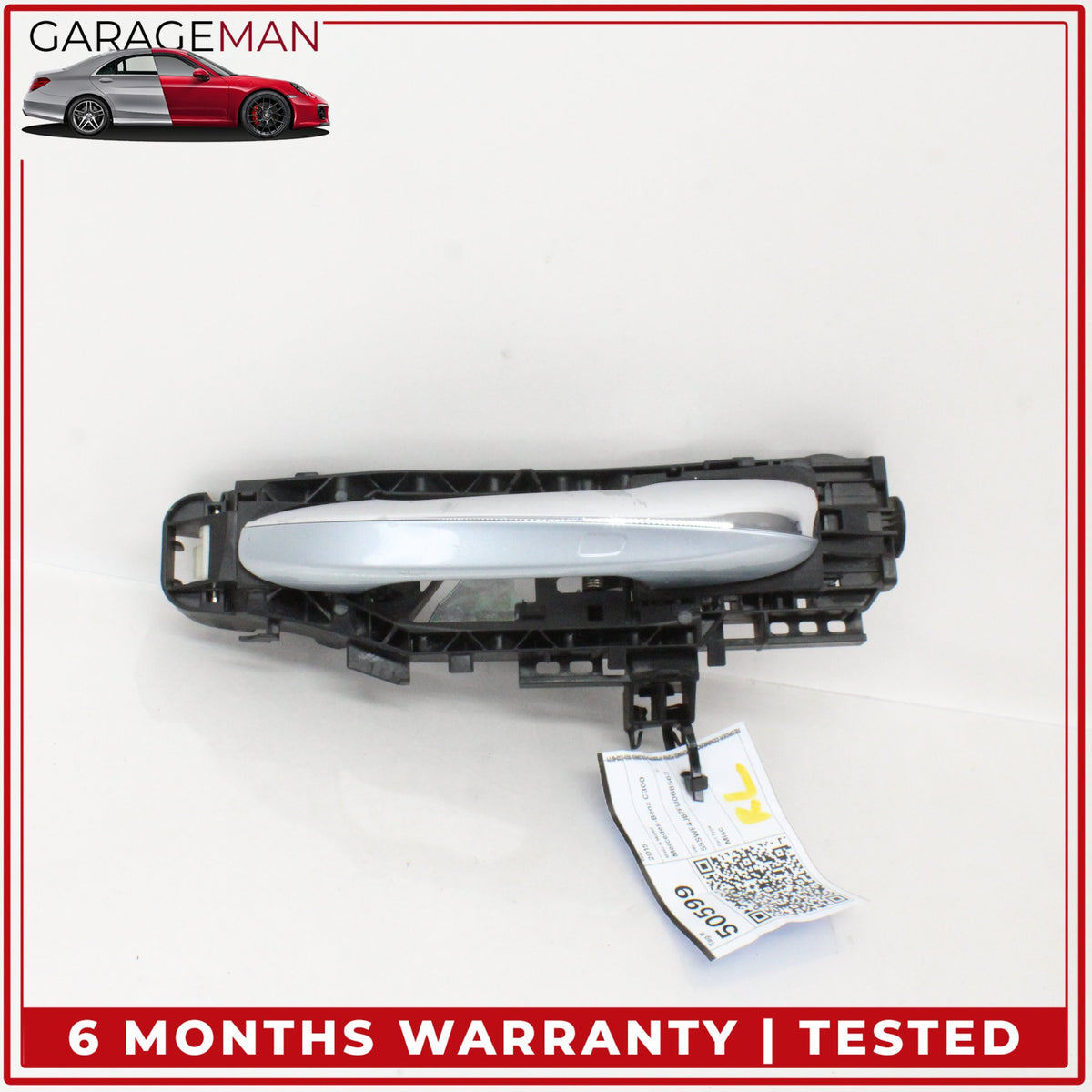 2015-2020 Mercedes W205 C300 Rear Left Side Exterior Door Handle Silver OEM