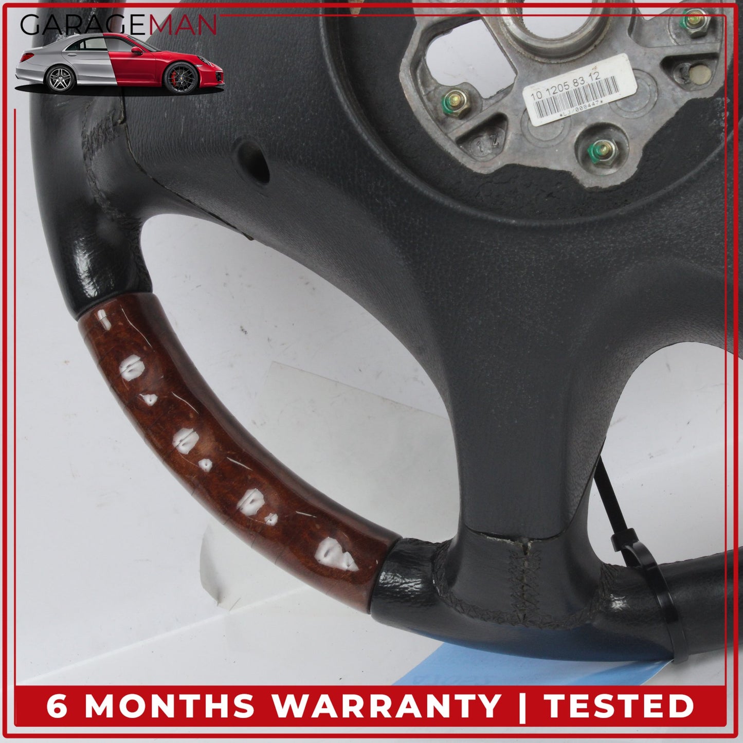 2001-2004 Mercedes R170 SLK320 SLK230 Driver Steering Wheel Wood Black OEM