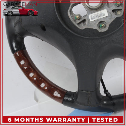 2001-2004 Mercedes R170 SLK320 SLK230 Driver Steering Wheel Wood Black OEM