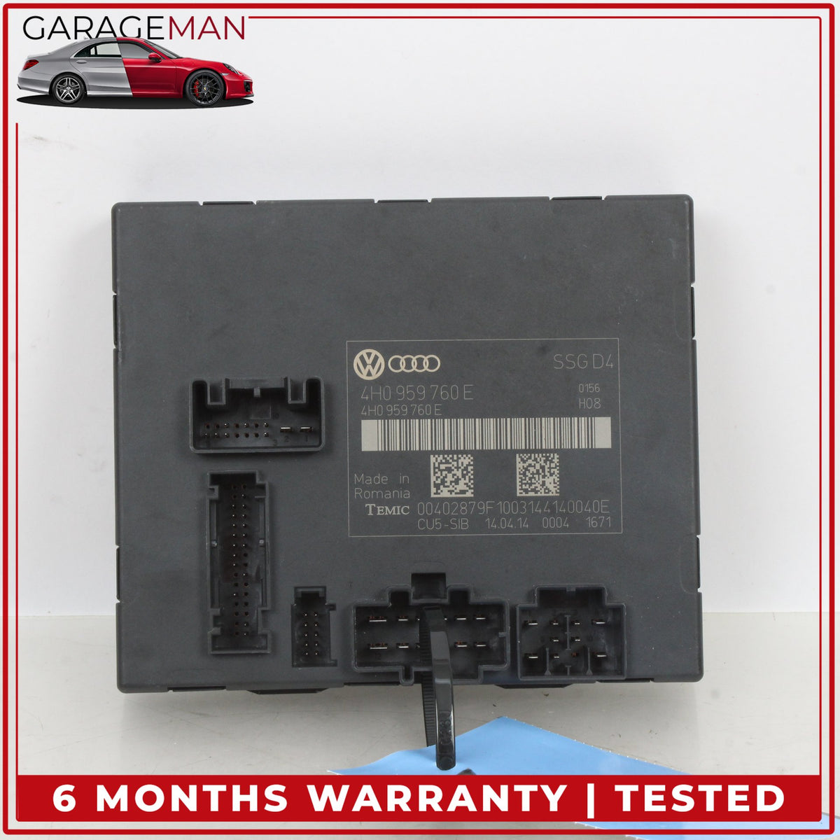 2011-2018 Audi A8 S8 Front Left or Right Side Seat Control Module 4H0959760E OEM