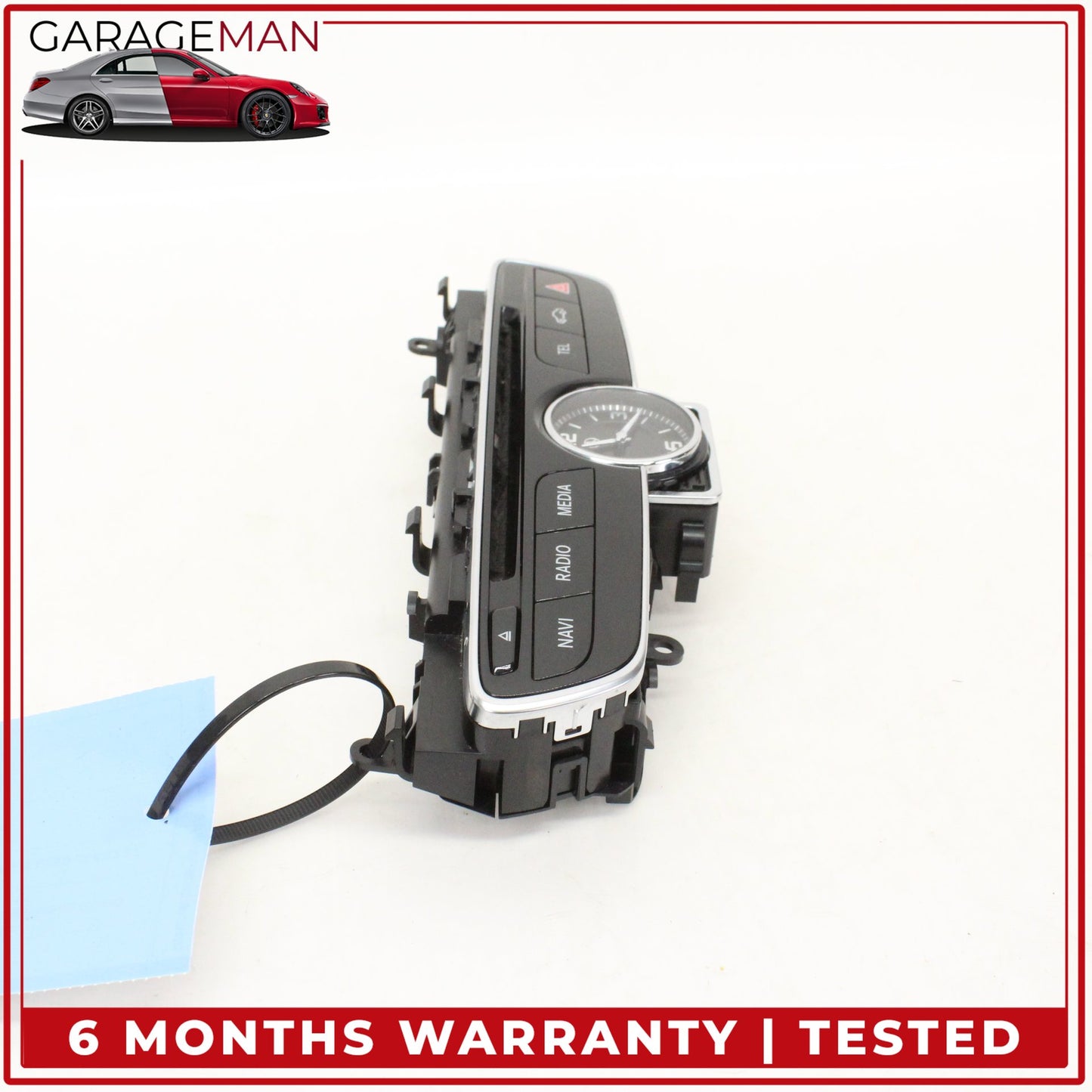 2015-2018 Mercedes W205 C300 Hazard Light Control Switch Panel w/ Clock OEM