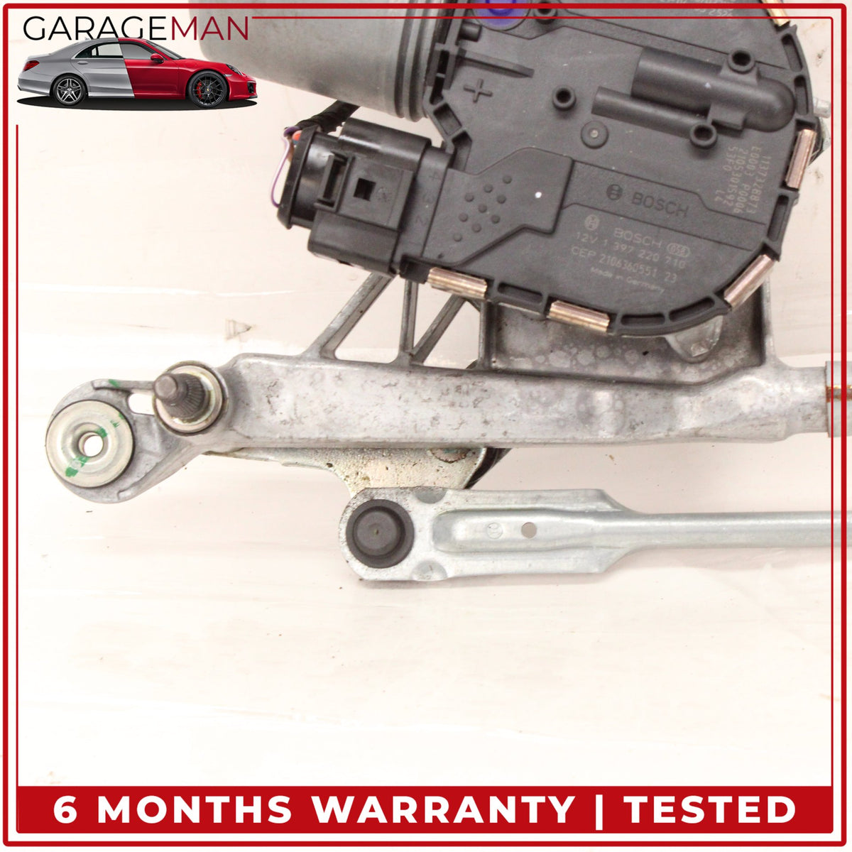 2017-2025 Audi A4 Front Windshield Wiper Linkage w/ Motor Bosch 8W1955119A OEM