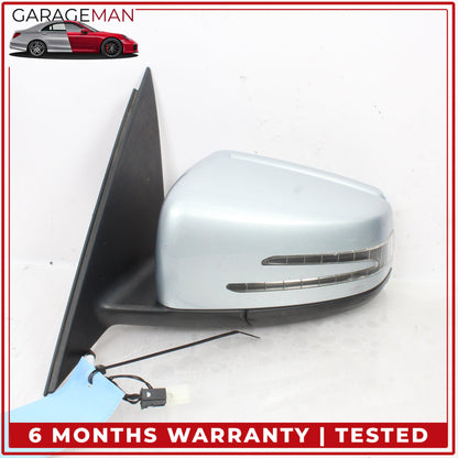 2012-2014 Mercedes W204 C250 Left Side Door Rear View Mirror Silver Metallic OEM