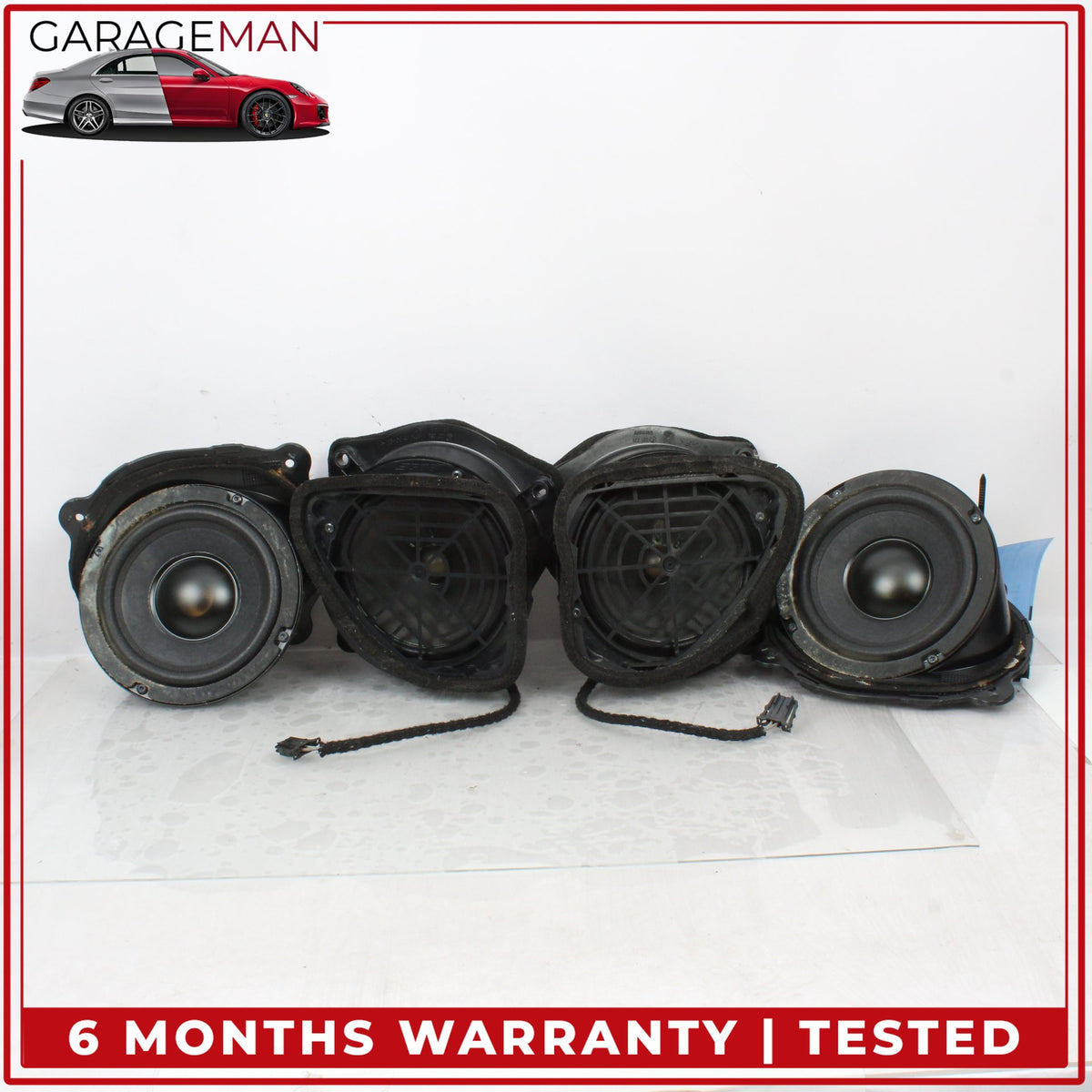 1997-2004 Mercedes R170 SLK320 Front and Rear Door Sound Audio Speaker Set OEM