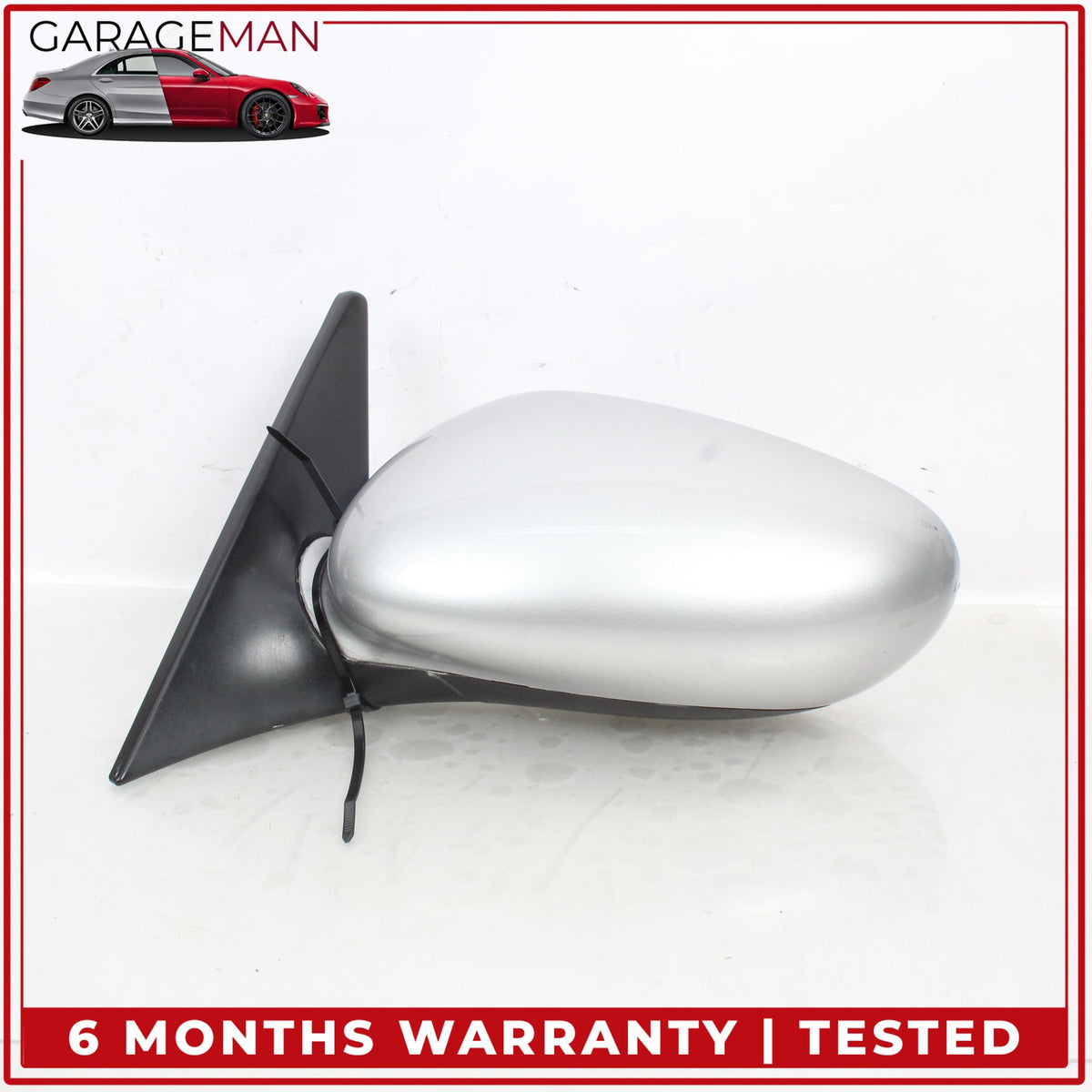 1999-2005 Porsche 911 Carrera 996 Left Door Rear View Mirror Silver Metallic OEM
