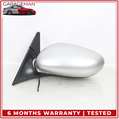 1999-2005 Porsche 911 Carrera 996 Left Door Rear View Mirror Silver Metallic OEM