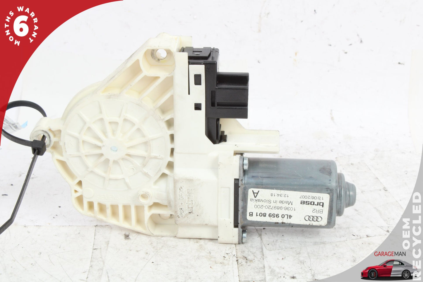 2007-2015 Audi Q7 Rear Left Driver Side Window Regulator Motor 4L0959801B OEM