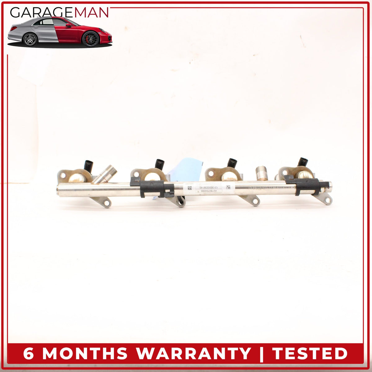 2011-2018 Mercedes C207 E550 Left Side Fuel Rail Ramp w/ Injector 2780780845 OEM