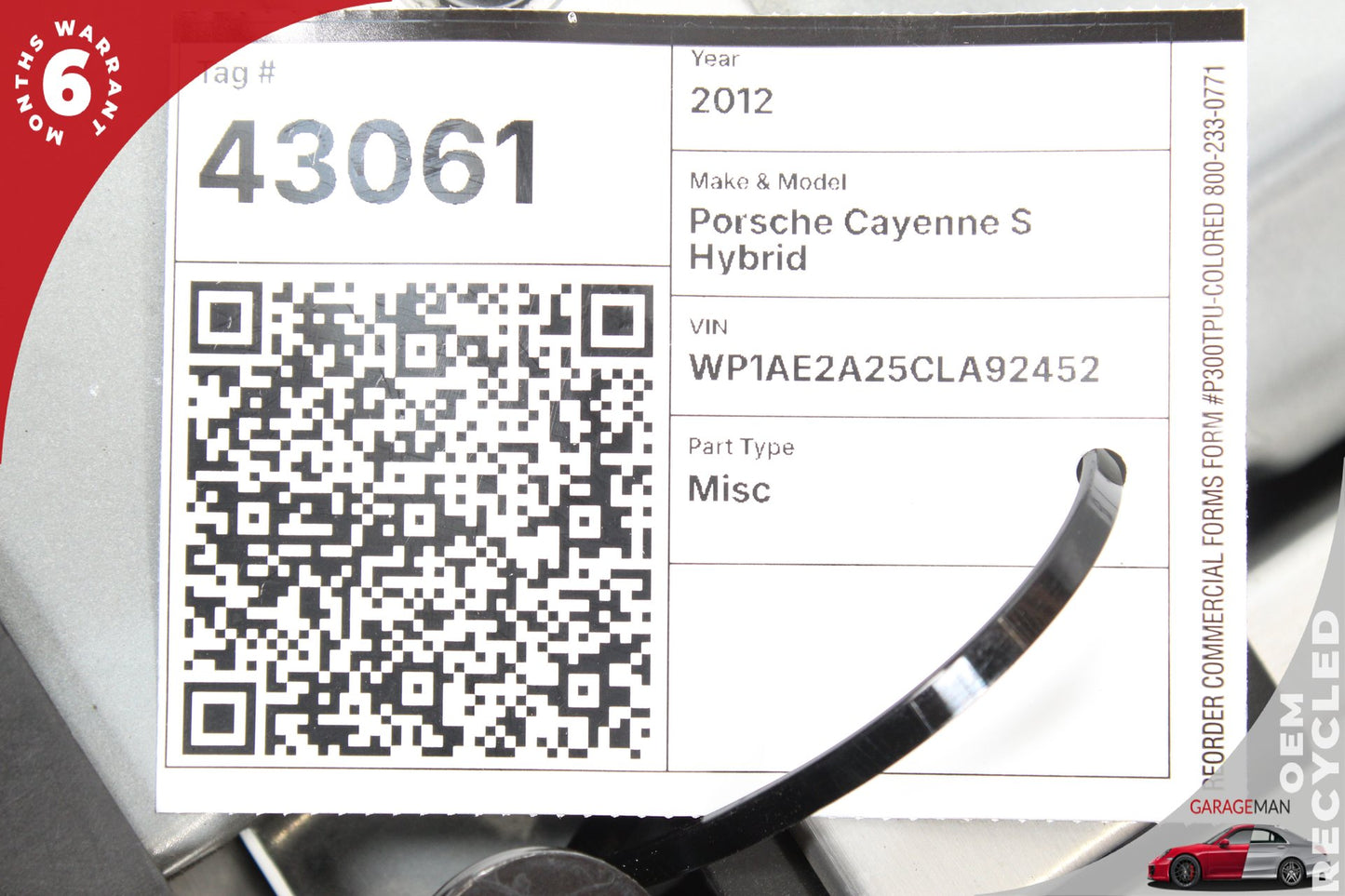 2011-2014 Porsche Cayenne S Hybrid 92A SUV Hybrid Battery 7P0915590J