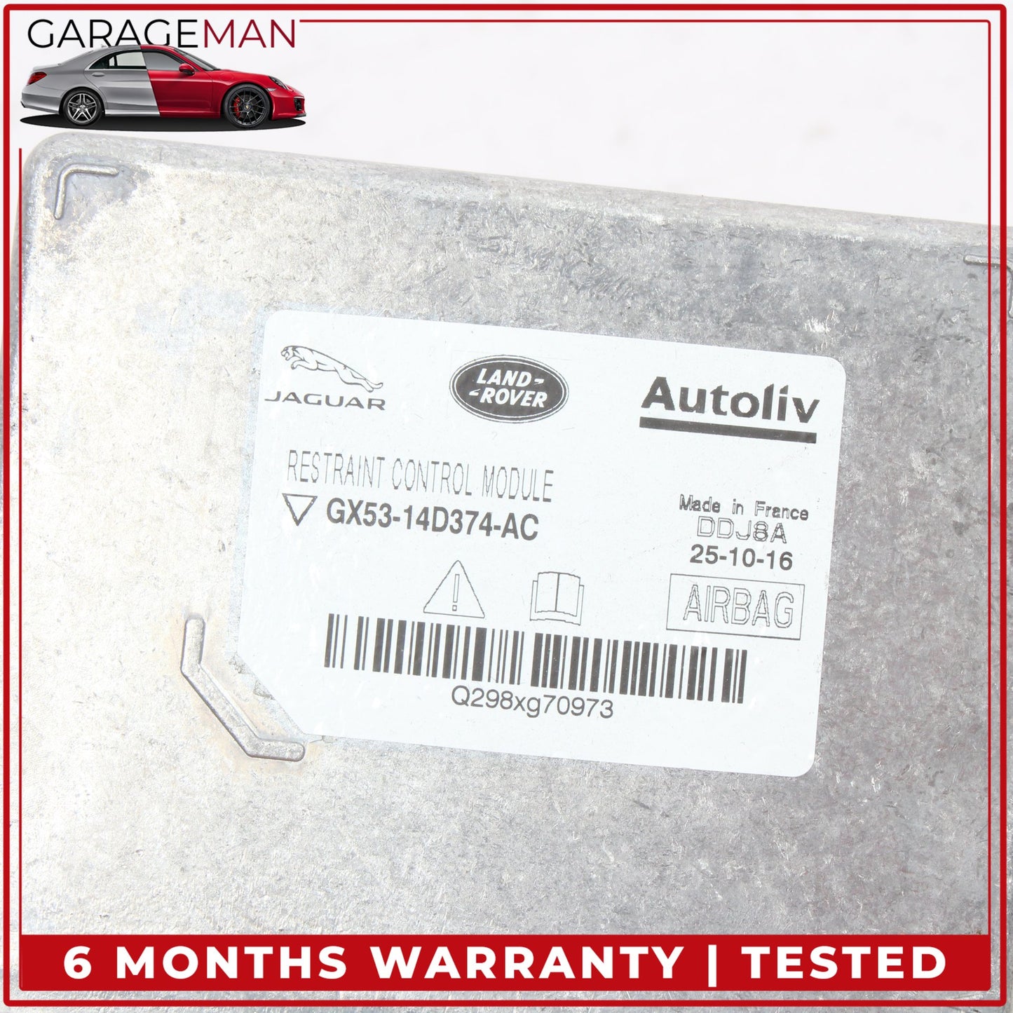 2014-2020 Jaguar F-Type X152 Restraint Airbag Sensor Module GX5314D374AC OEM