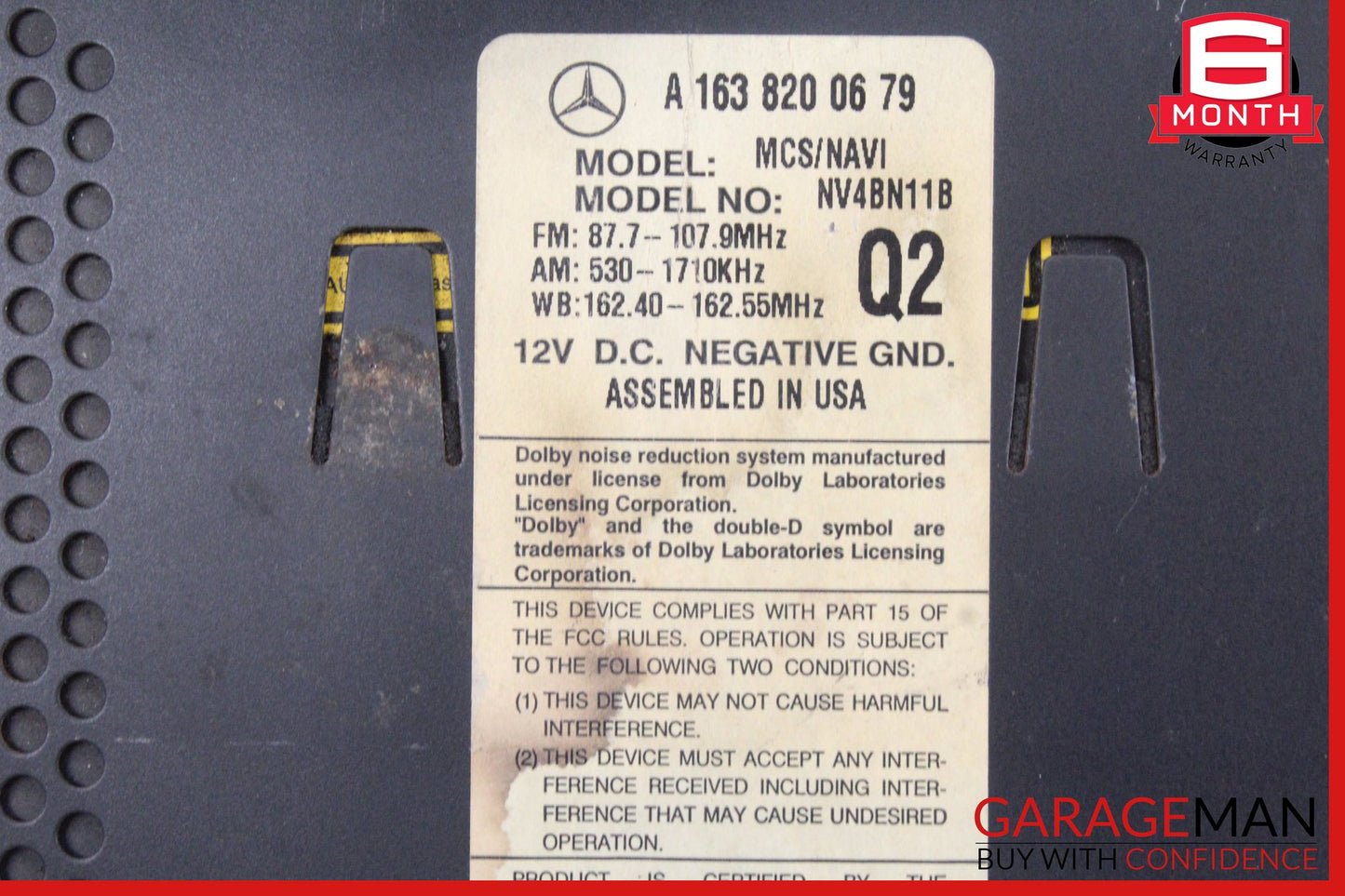 1998-2005 Mercedes W163 ML350 Front Dash Audio Radio Display Screen Monitor OEM