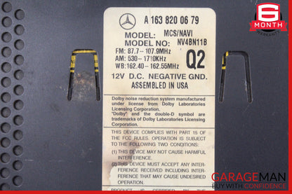 1998-2005 Mercedes W163 ML350 Front Dash Audio Radio Display Screen Monitor OEM