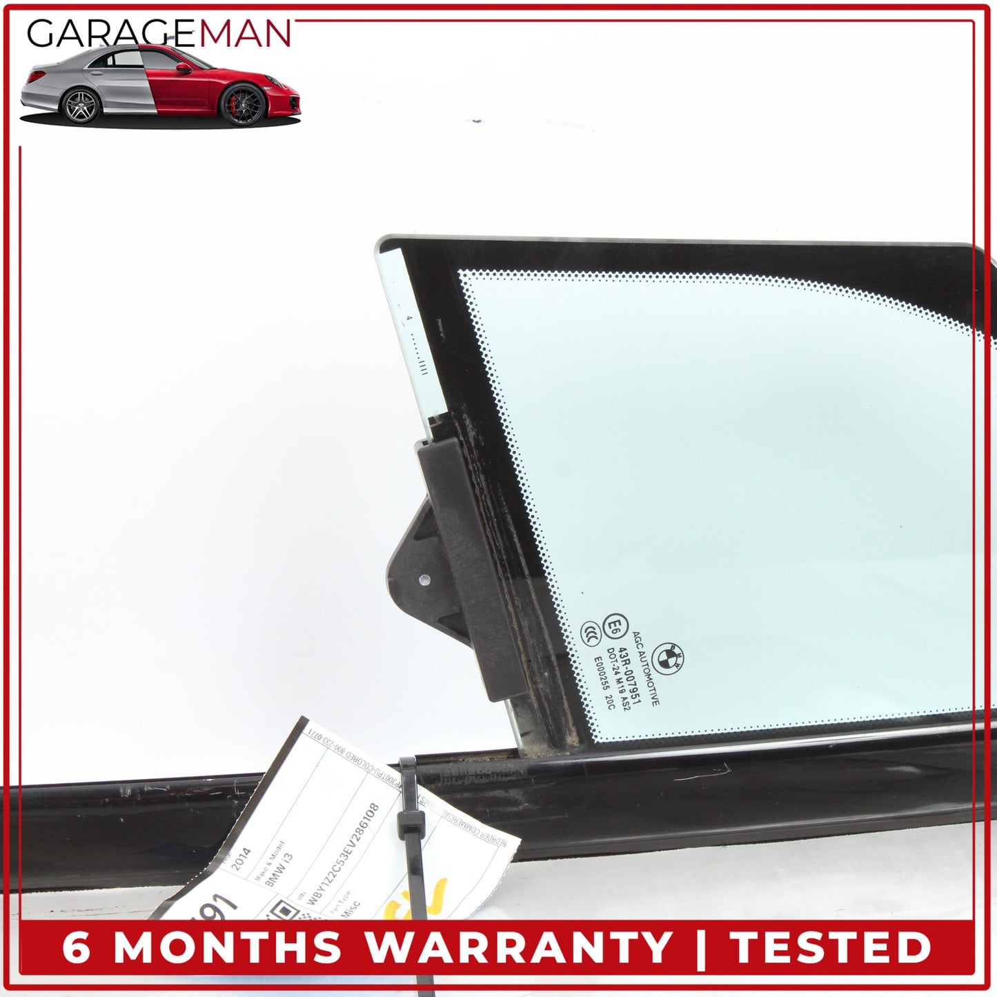 2014-2021 BMW i3 I01 RWD Front Left Side Door Corner Window Glass 7289041 OEM