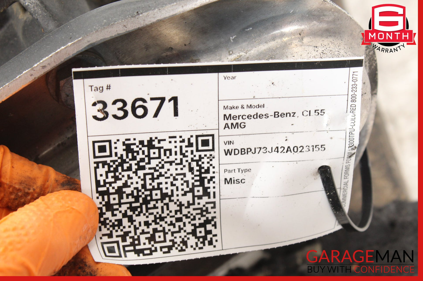 2001-2002 Mercedes-Benz CL55 AMG RWD Rear Differential Carrier 2203510508 OEM