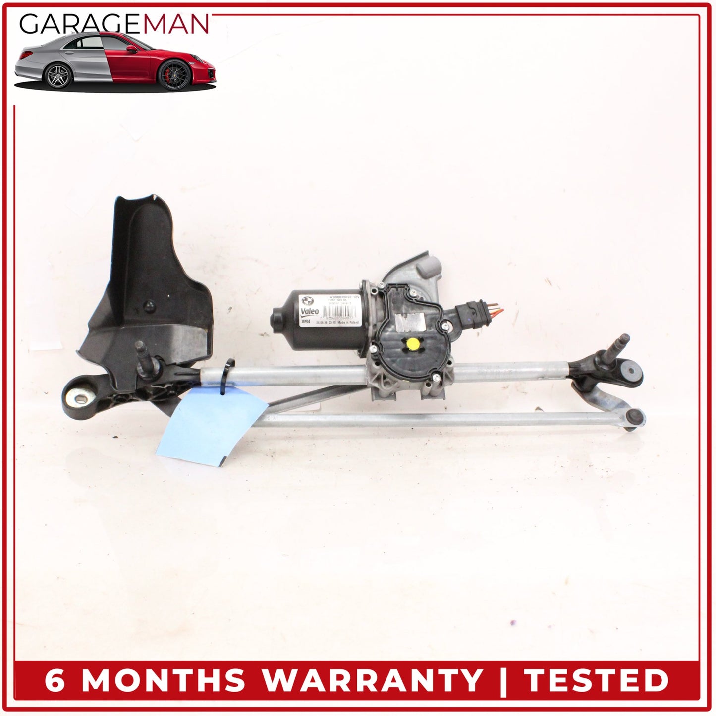 2014-2021 BMW 230i F22 Coupe Front Windshield Wiper Linkage w/ Motor 7267503 OEM