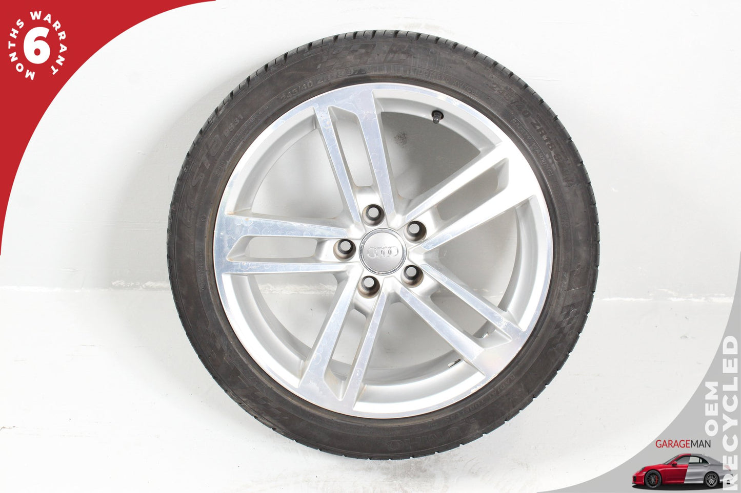 2016-2023 Audi TT Wheel Rim w/ Tire Twin 5 Spoke 8.5JX18H2 ET50 8S0601025E OEM