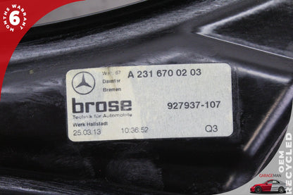2013-2020 Mercedes R231 SL500 Rear Right Side Quarter Window Regulator Motor OEM