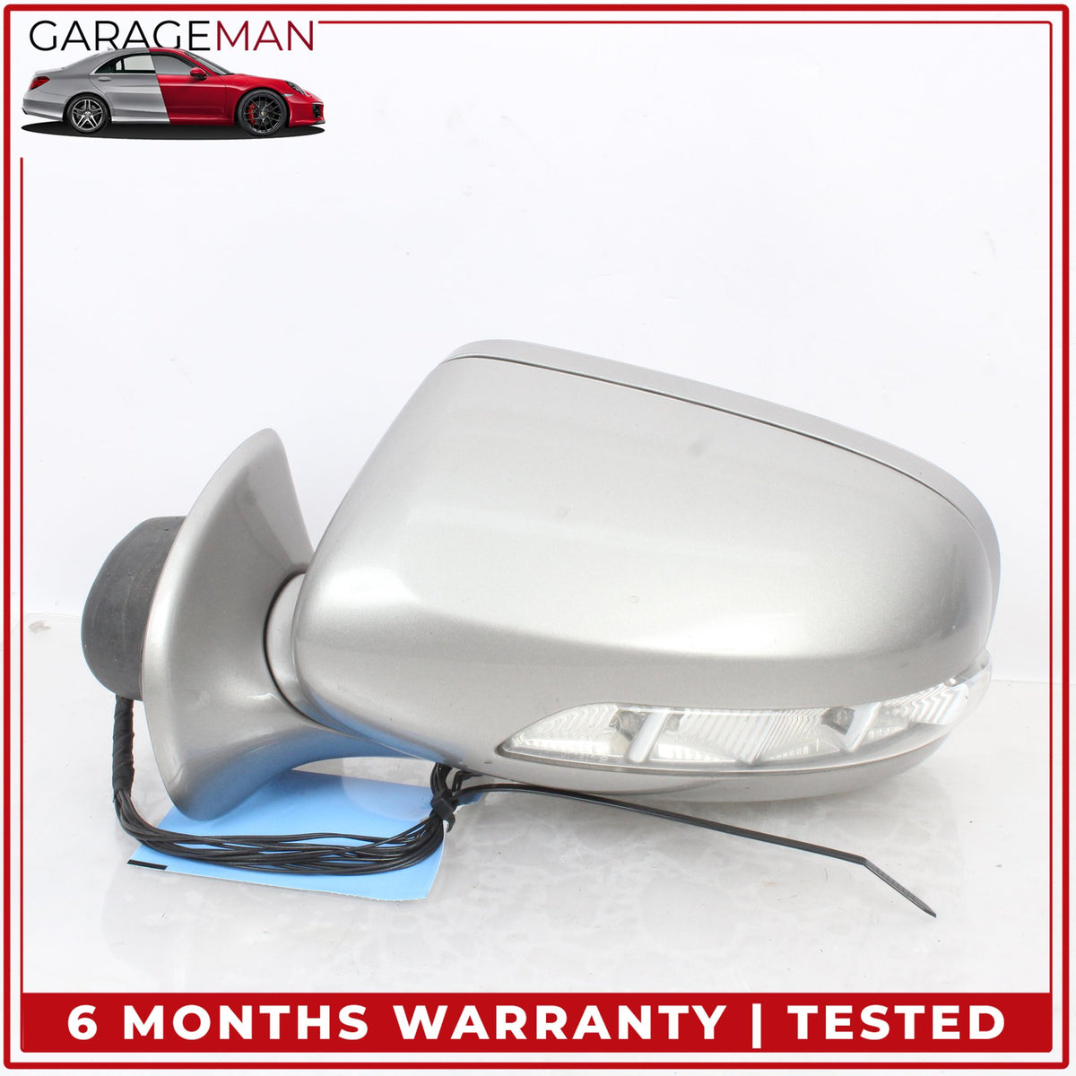 2007-2009 Mercedes W211 E350 Left Side Door Rear View Mirror Silver Metallic OEM
