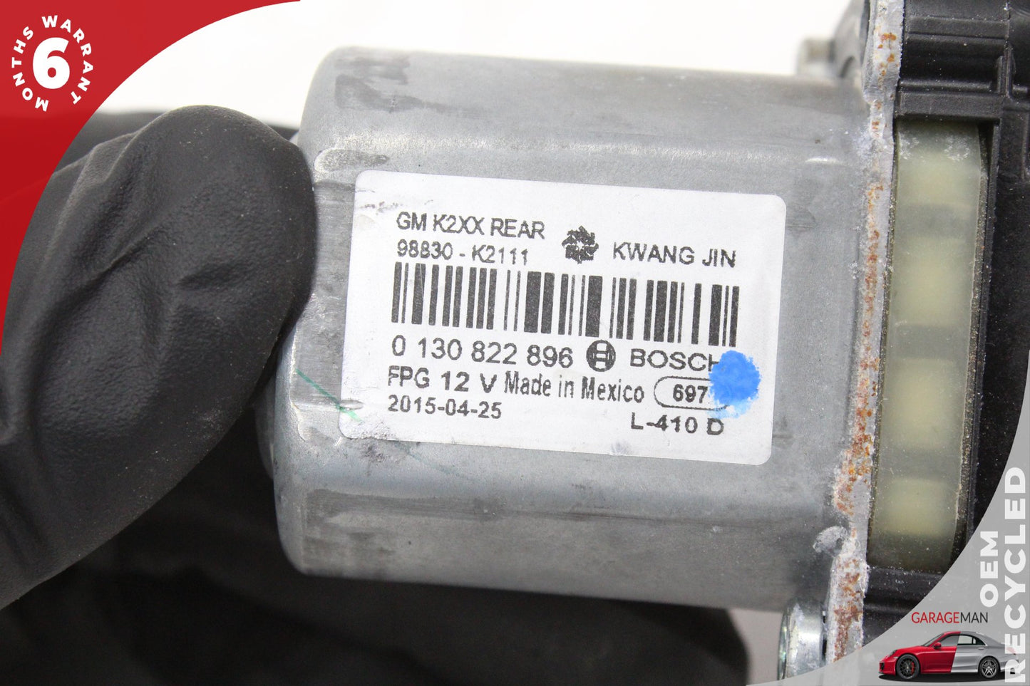 2014-2019 Chevrolet Silverado 1500 Rear Right Side Window Regulator Motor OEM