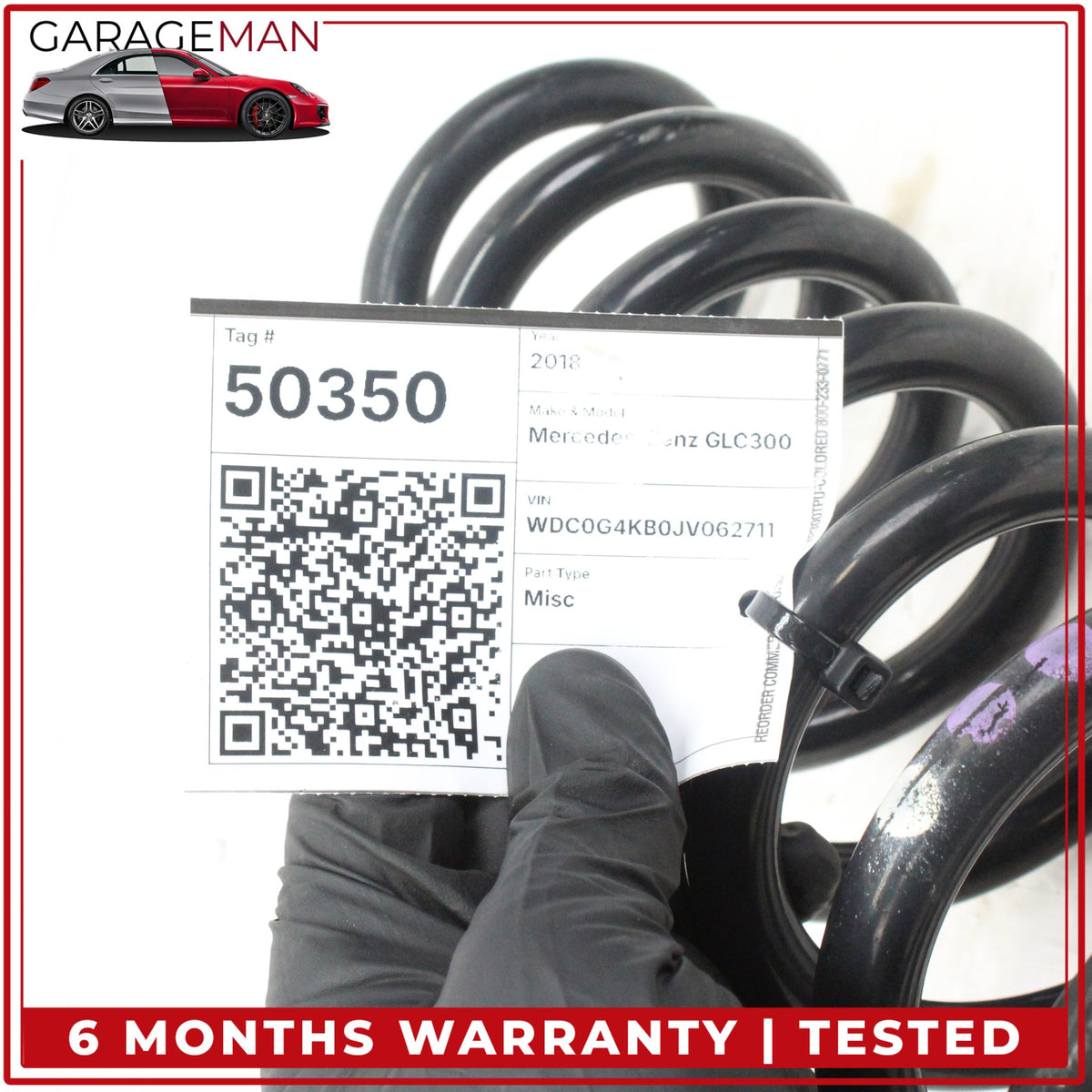 2016-2023 Mercedes X253 GLC300 SUV Rear Left and Right Side Coil Spring Set OEM