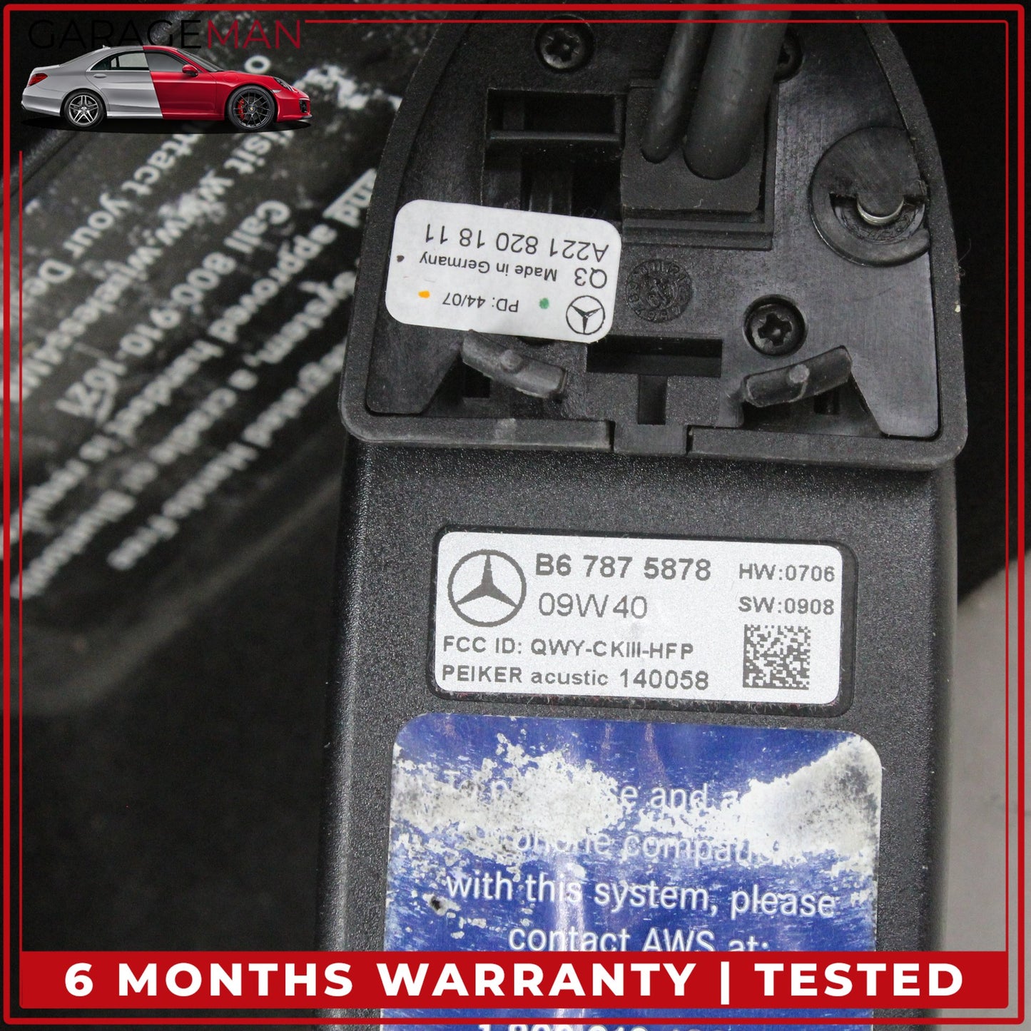 2005-2014 Mercedes X164 GL550 Bluetooth Module Adapter Hands Free Assembly OEM