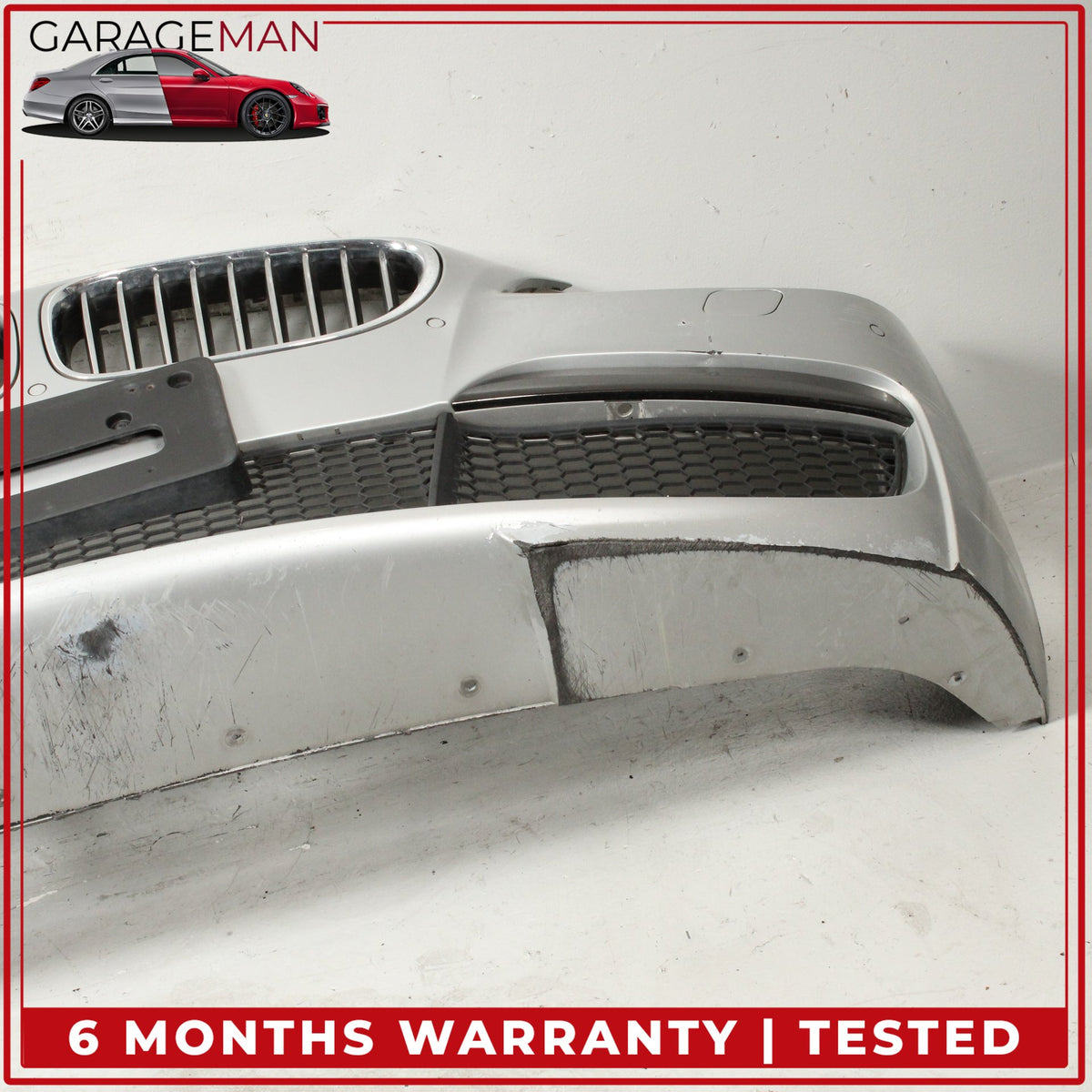 2013-2015 BMW 740i F01 Front Bumper Cover Panel Silver Metallic 7332262 OEM