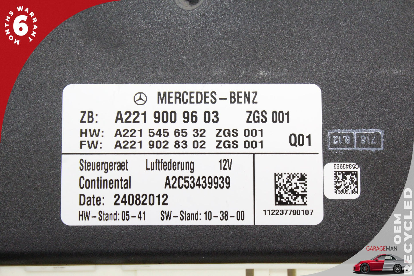 2007-2014 Mercedes W221 S550 CL550 Airmatic Air Suspension Control Module OEM