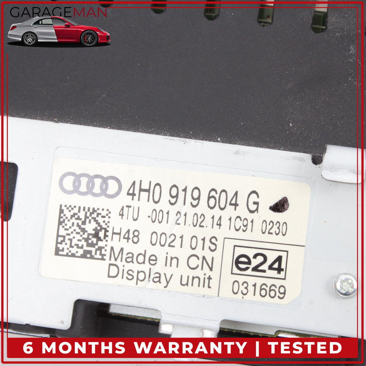 2011-2018 Audi A8 S8 Front Center Dash Display Screen Monitor 4H0919604G OEM