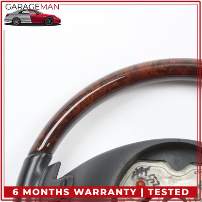 2010-2014 Mercedes W216 CL550 Steering Wheel w/ Paddle Shifters Wood OEM