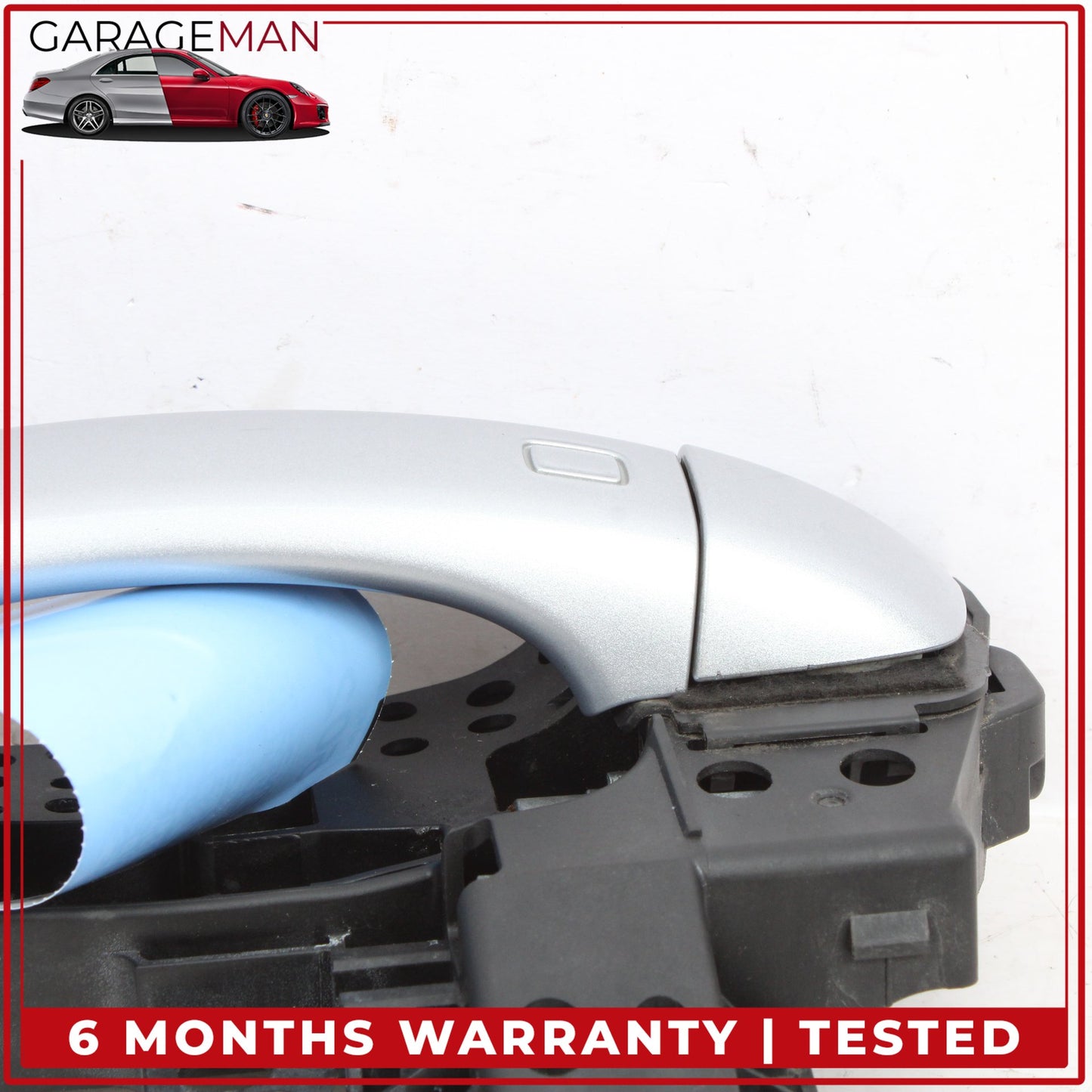 2017-2024 Audi Q7 Rear Left Side Exterior Door Handle Silver 4M0837885A OEM