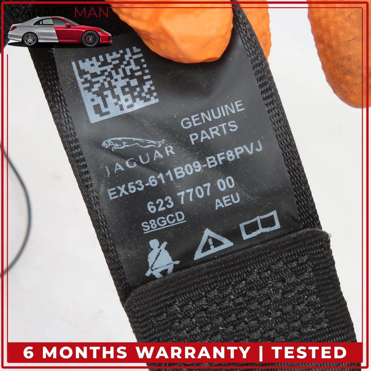 2014-2024 Jaguar F-Type X152 Front Left Driver Side Seat Belt Black OEM