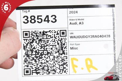 2022-2024 Audi A3 Sedan Right Rear Door Trim Panel 8Y0867378