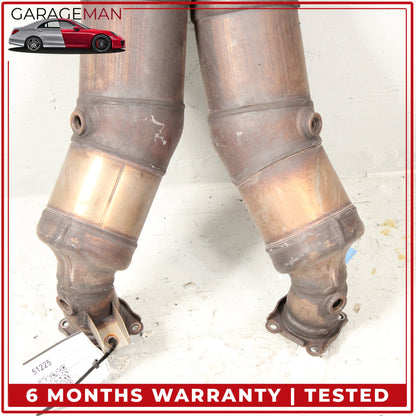 2010-2013 Porsche Panamera 970 4.8L Front Left & Right Side Exhaust Downpipe OEM