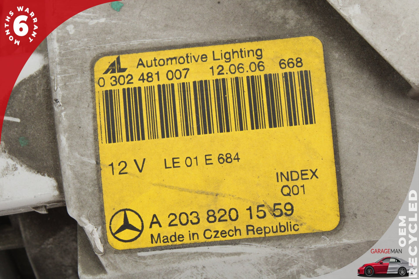 2005-2007 Mercedes-Benz C230 W203 Front Left Halogen Head Light Lamp 2038201559