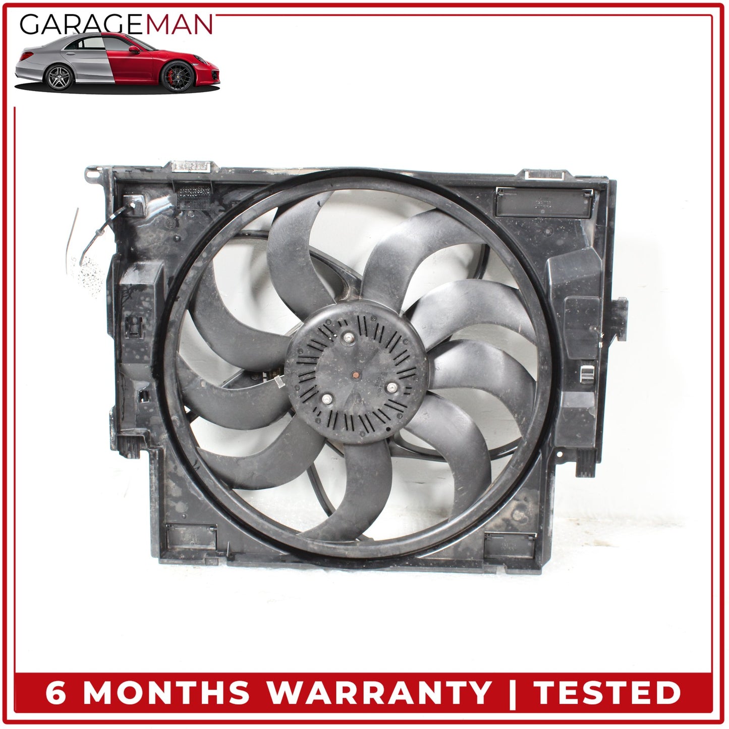 2014-2018 BMW 328d Engine Radiator Cooling Fan Motor Assembly 7640512