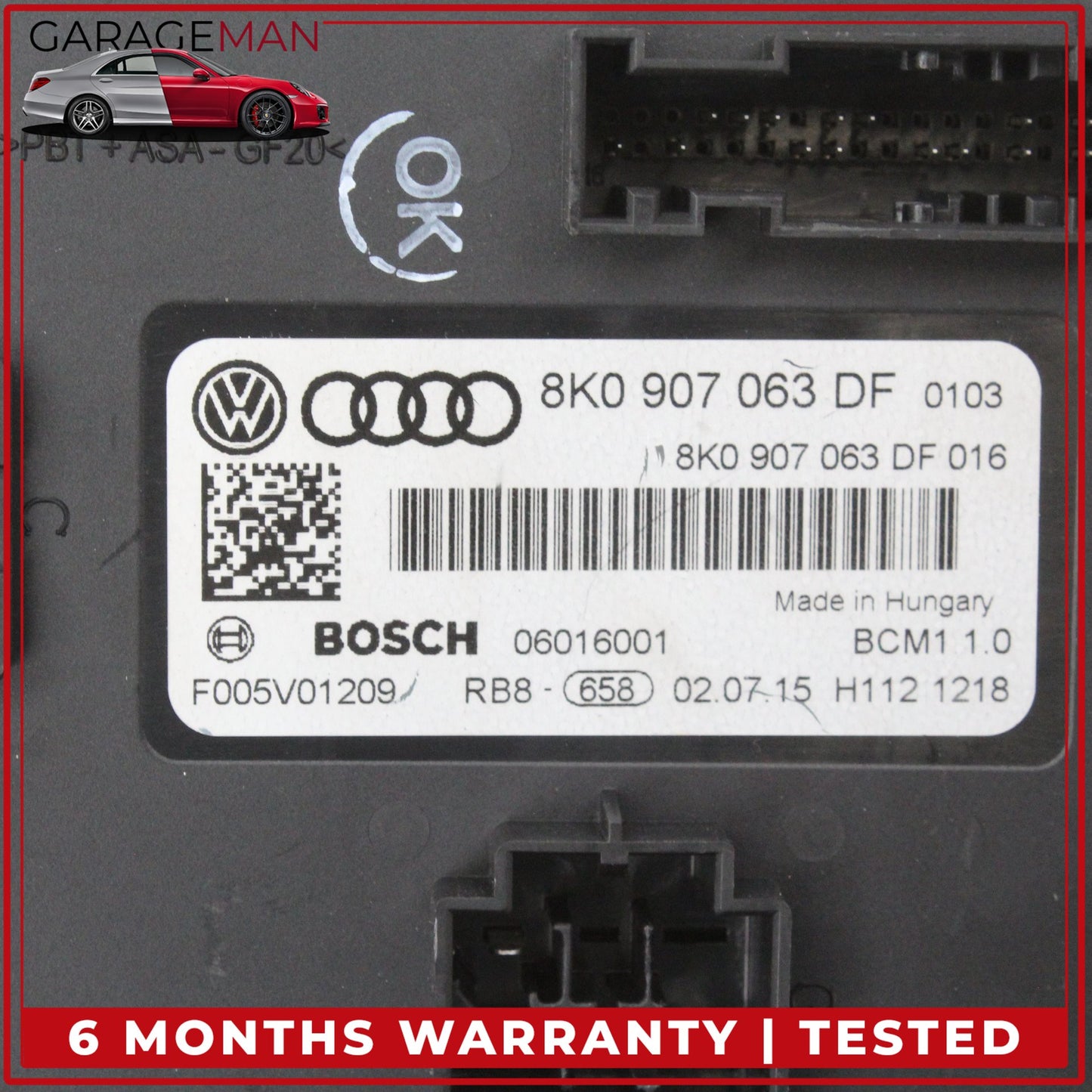 2013-2017 Audi A4 Q5 SQ5 BCM Onboard Supply Control Module Unit 8K0907063DF OEM