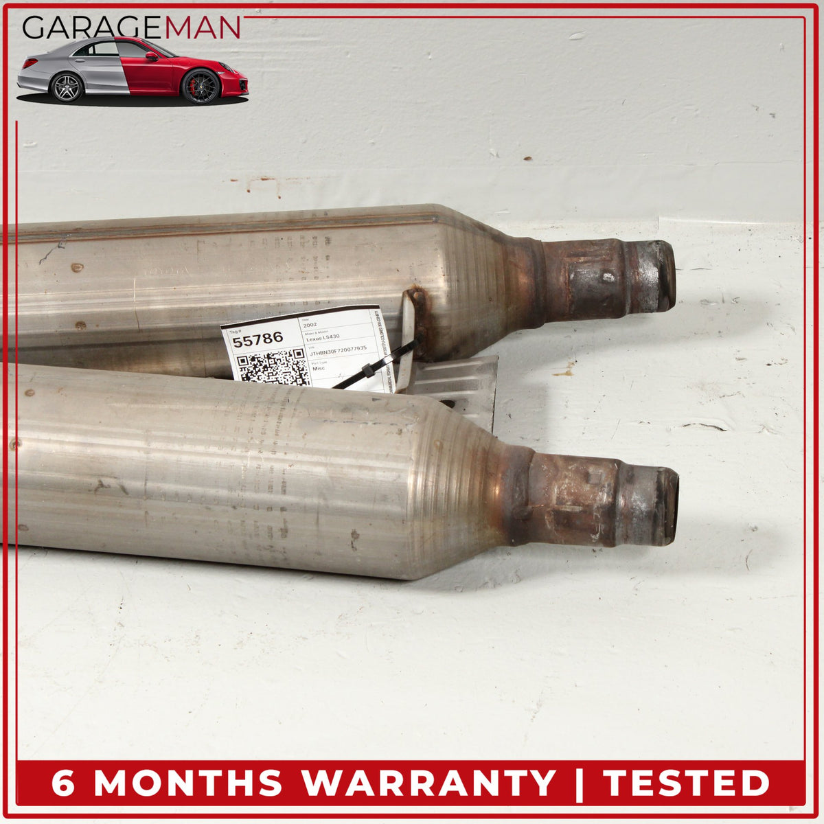 2001-2006 Lexus LS430 XF30 Center Exhaust Resonator Assembly 55018 OEM