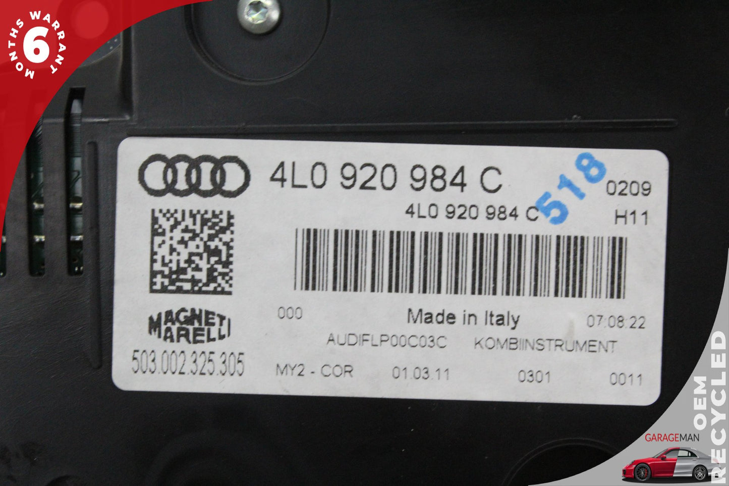 2010-2011 Audi Q7 SUV Speedometer Instrument Cluster Gauge 4L0920984C OEM