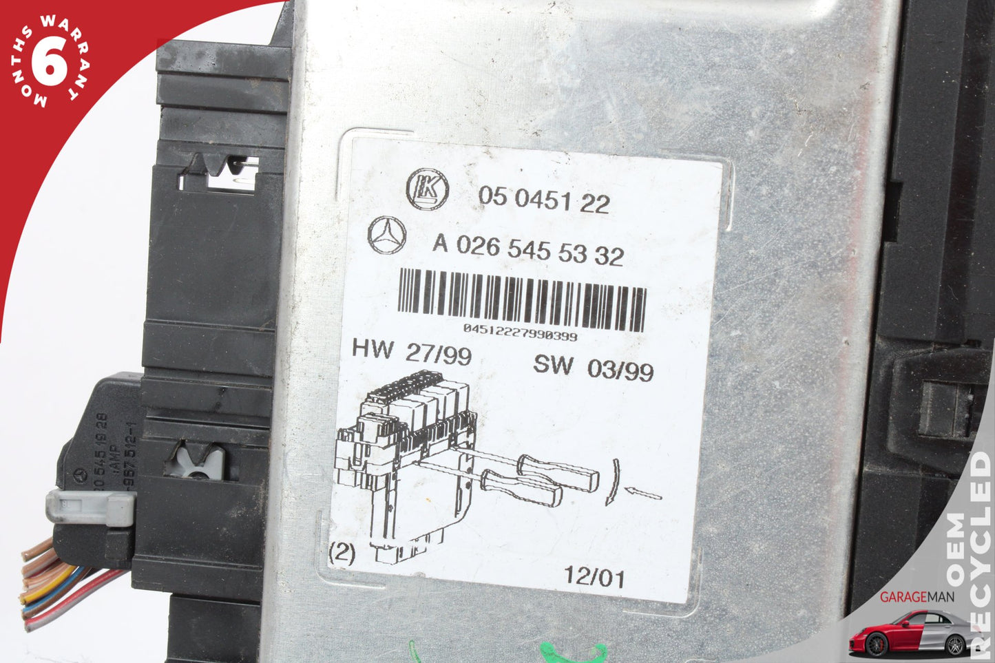 00-06 Mercedes-Benz S500 W220 Sedan Front Right SAM Relay Fuse Box 0265455332