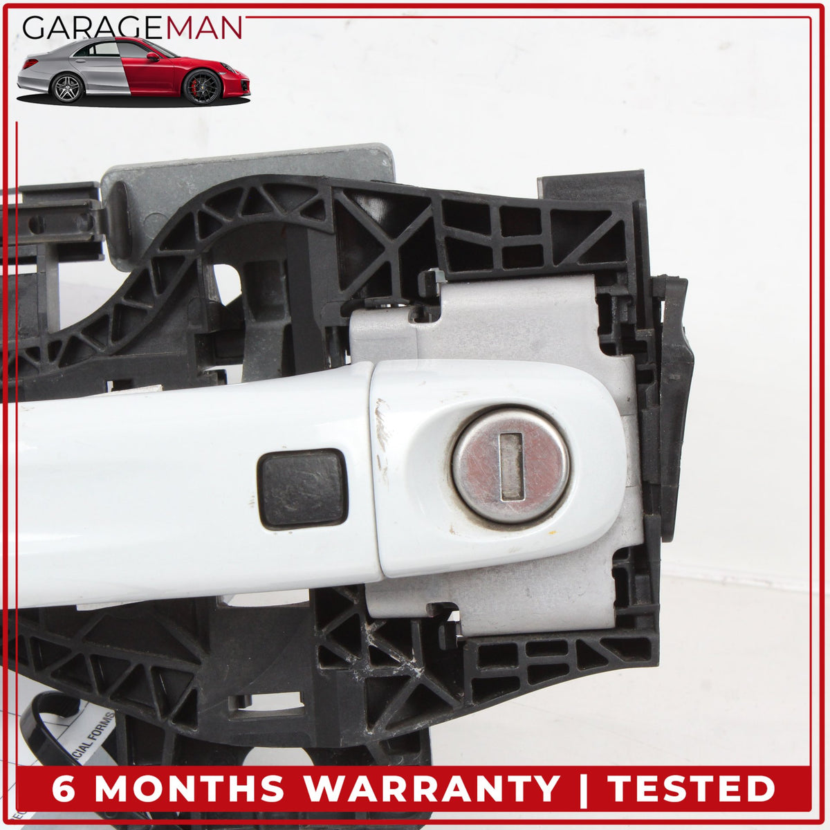 2007-2015 Audi Q7 Front Left Driver Side Exterior Door Handle White Metallic OEM