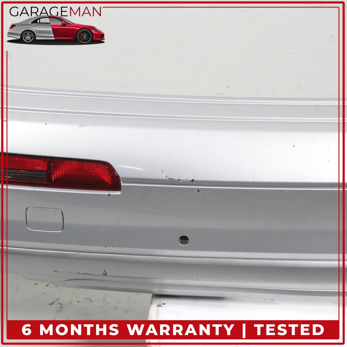 2017-2019 Audi Q7 SUV Rear Bumper Cover Florett Silver Metallic 4M0807511 OEM