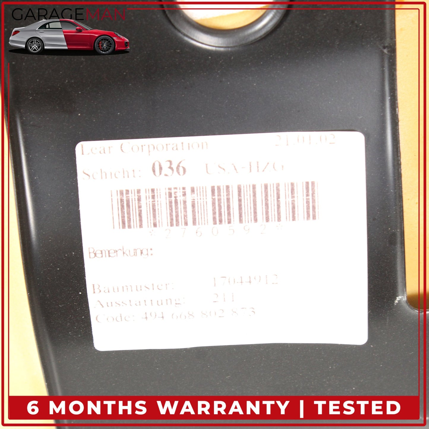 2001-2004 Mercedes R170 SLK230 SLK320 Front Right Lower Bottom Seat Cushion OEM