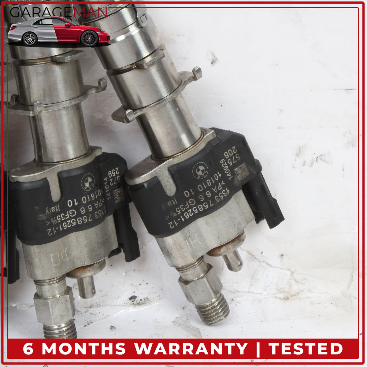 2007-2016 BMW 650i 750i N54/N63 Engine Motor Fuel Injector Set of 4 Index-12 OEM
