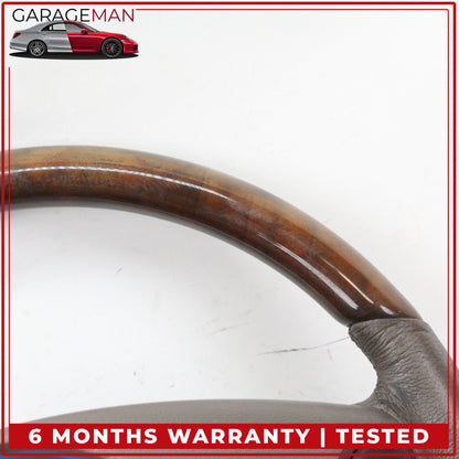 2006-2008 Mercedes X164 GL550 GL450 Steering Wheel Brown Wood 1644603503 OEM